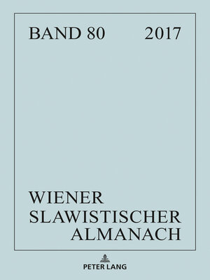 cover image of Wiener Slawistischer Almanach Band 80/2018